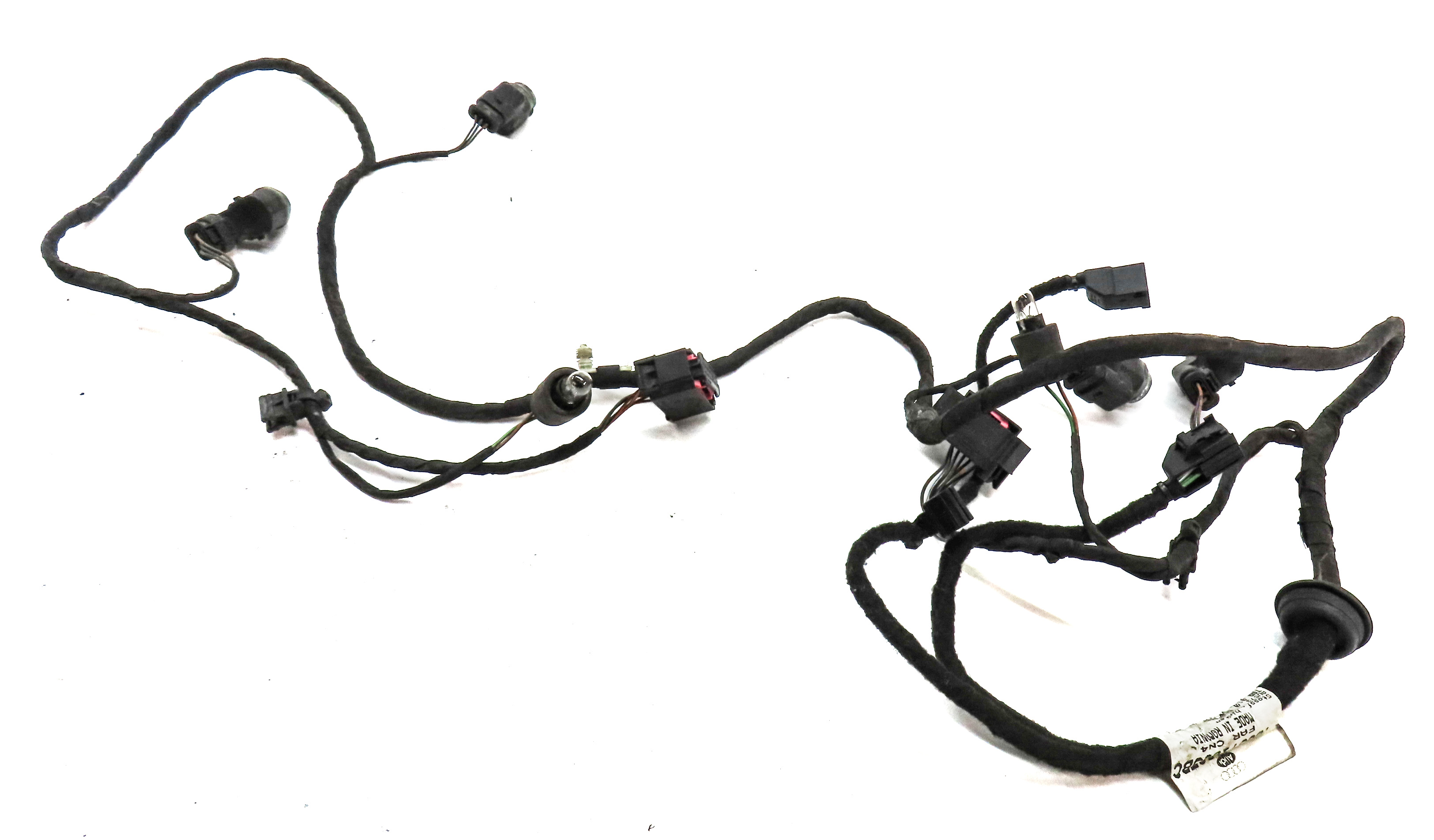 2012 AUDI A7 (C7 4G8) REAR PARK ASSIST PDC SENSOR SET/4 w/HARNESS (SILVER) — exact item pictured